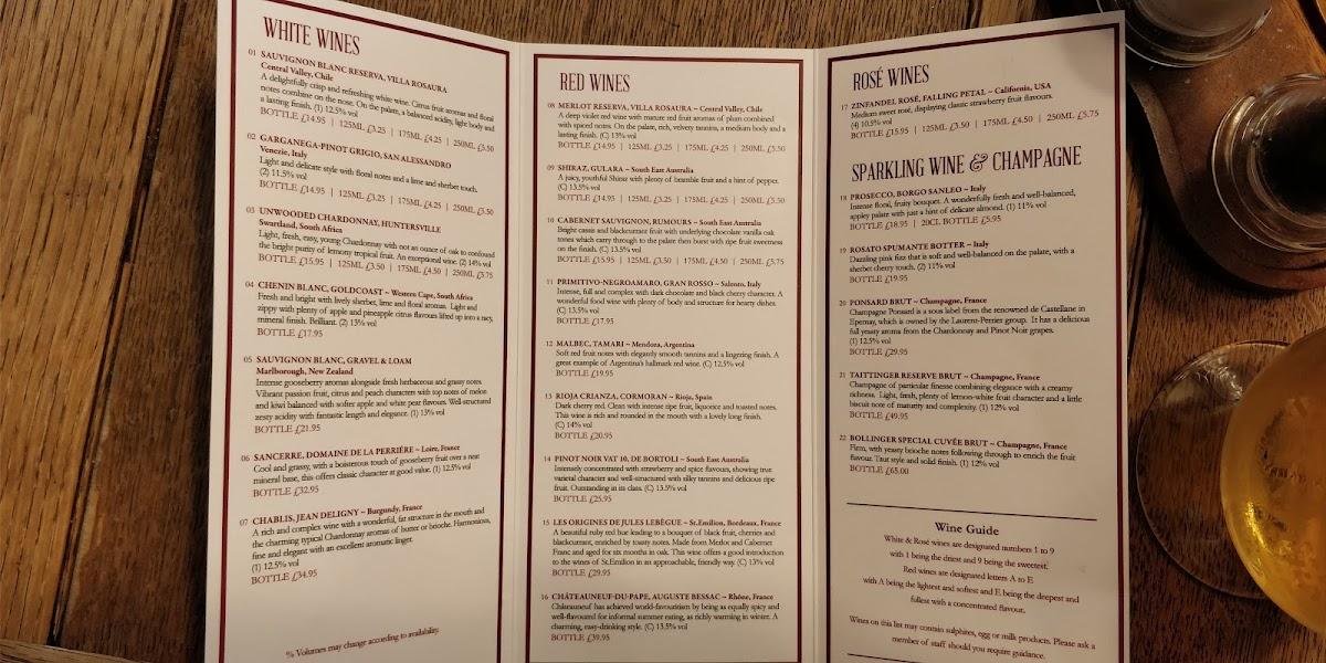 Menu at The Tally Ho pub & bar, Hatherleigh