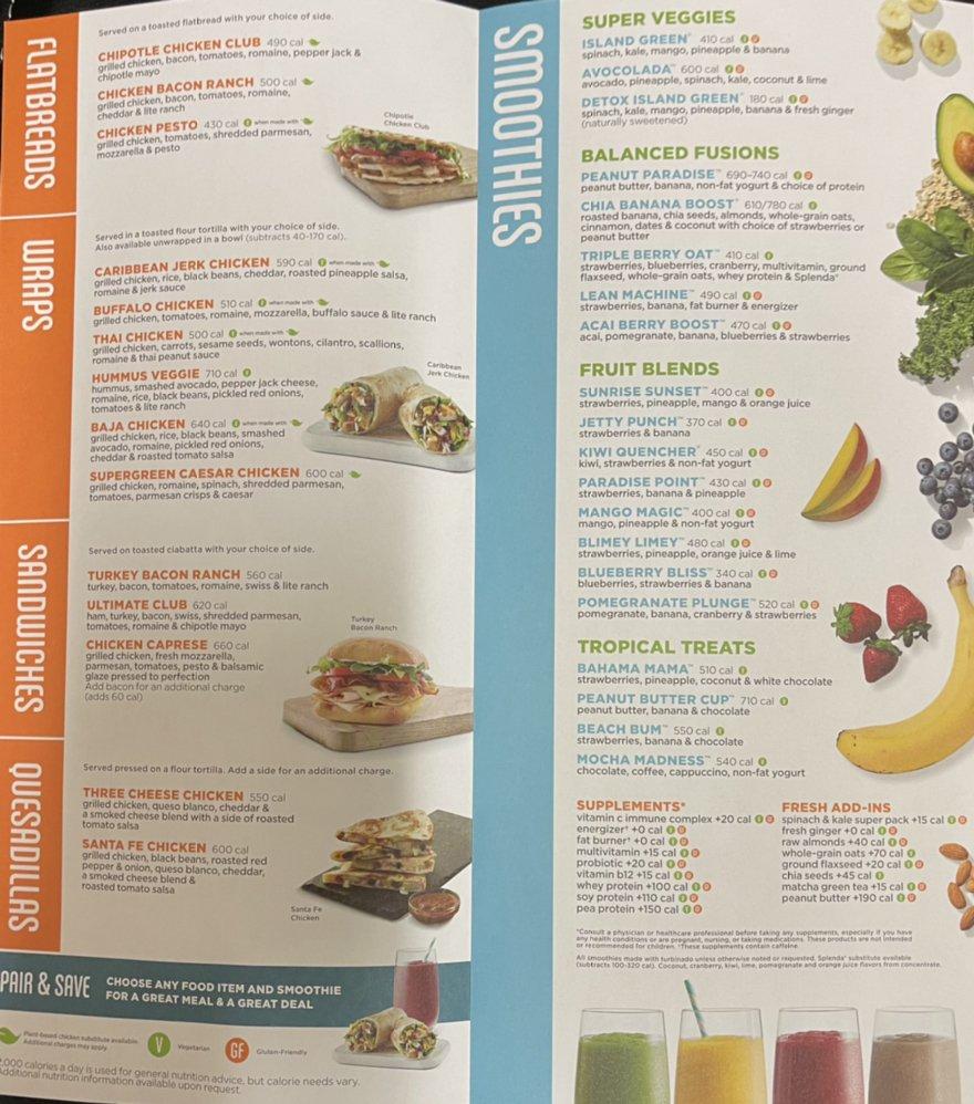 Tropical Smoothie Cafe Menu Spatialdrift 60 OFF