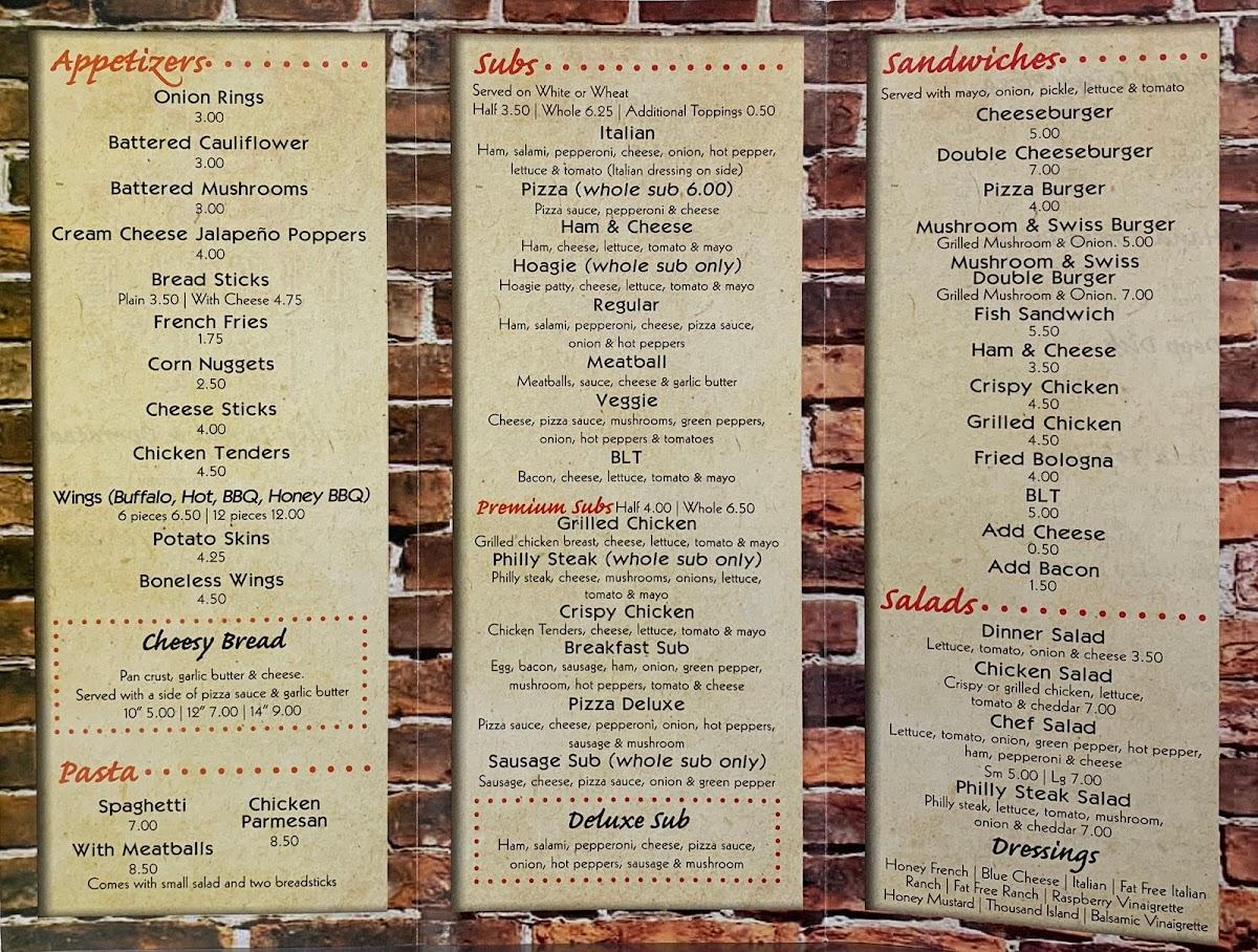 Carta de pizzería Little Italy Pizza, New Straitsville