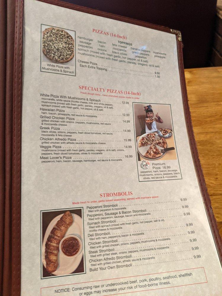 Menu at WALLBURG GRILL & PIZZERIA, Winston-Salem