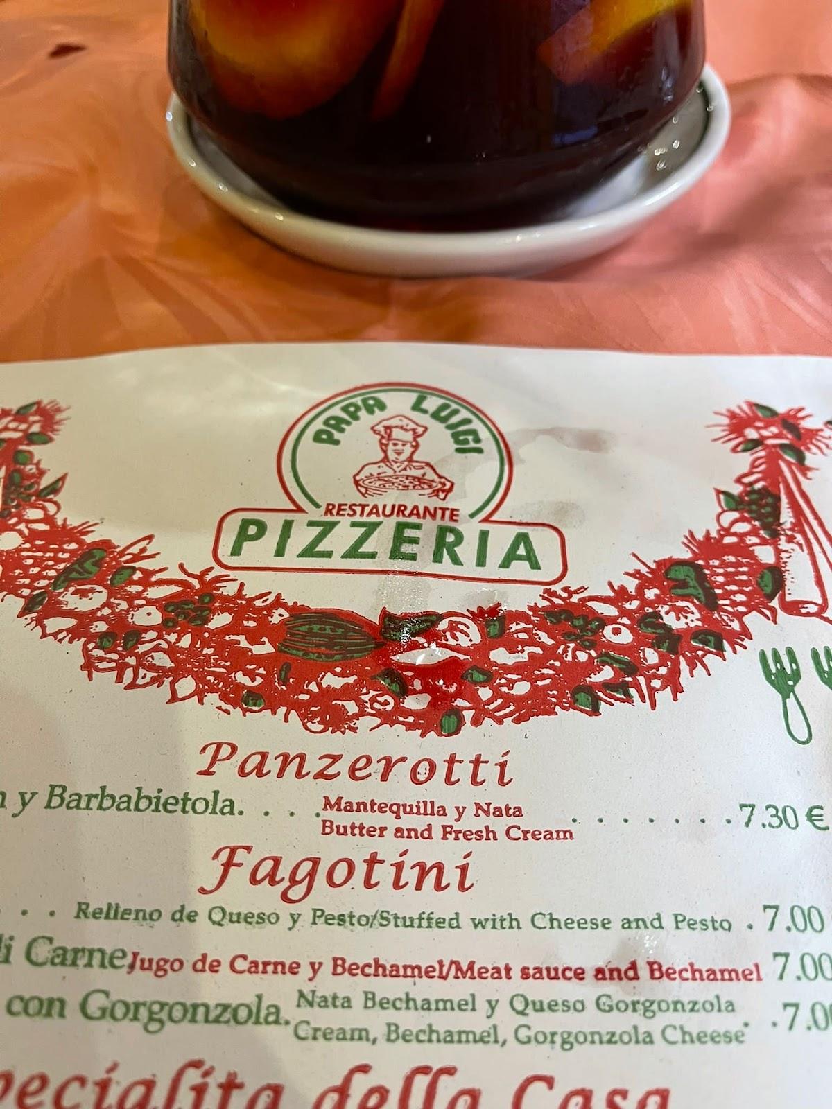 La Carta de Pizzeria Papa Luigi Fuengirola by Hardo Klaamann - Issuu