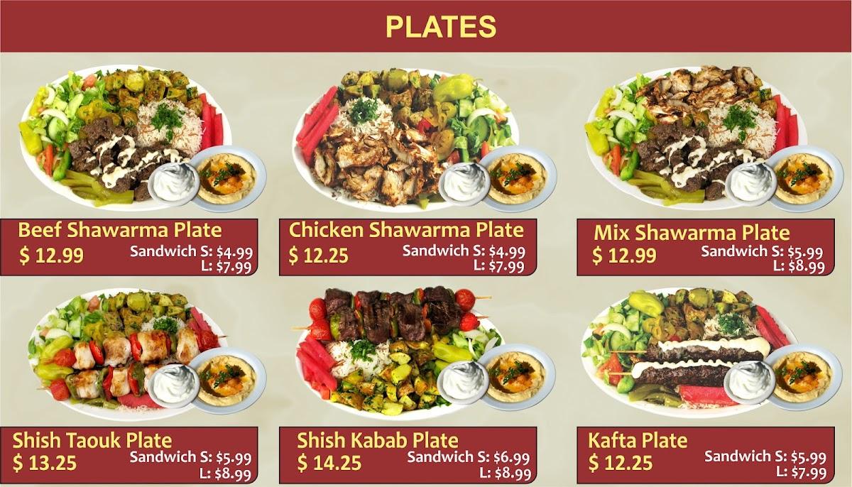 Menu at Shawarma Garlic & Onion restaurant, Ottawa