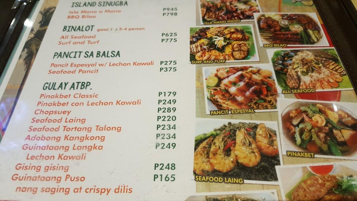 Menu at Blackbeard's Seafood Island - MarQuee Mall restaurant, Angeles