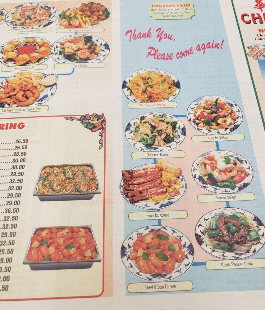 Menu at China Sun restaurant, Portsmouth, Airline Blvd #6