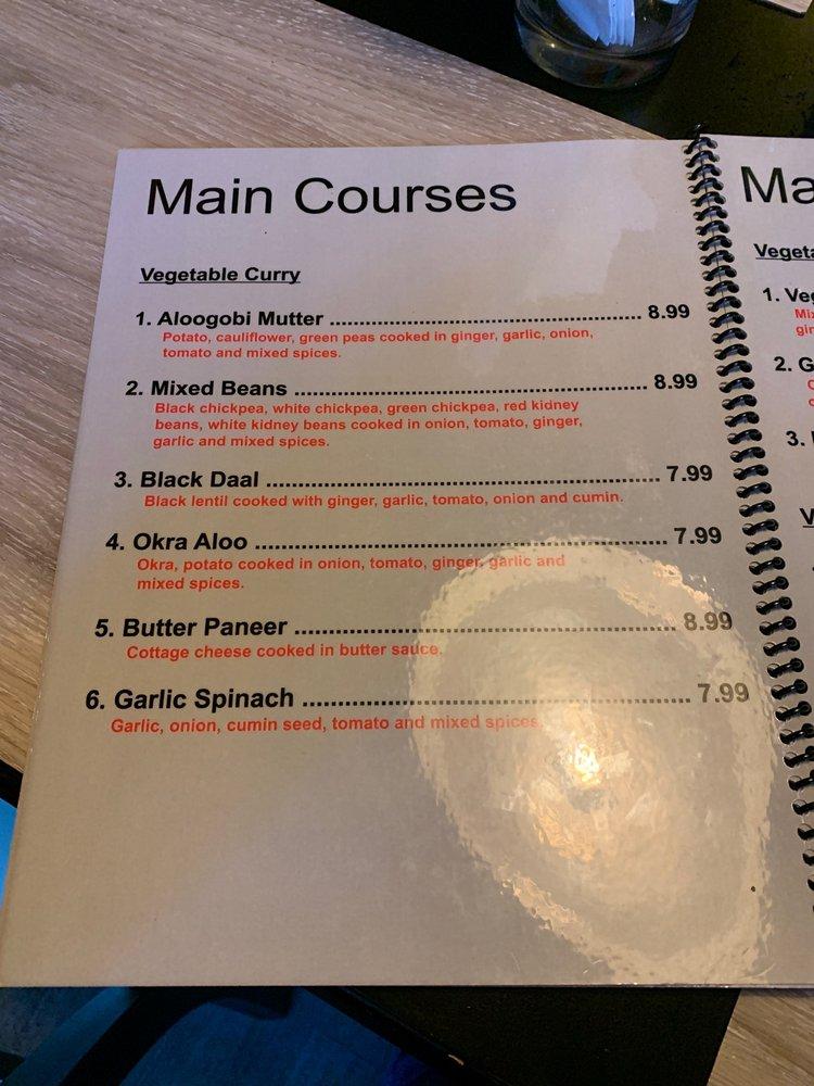 Menu at Ginger Garlic Nepalese Cuisine restaurant, Regina