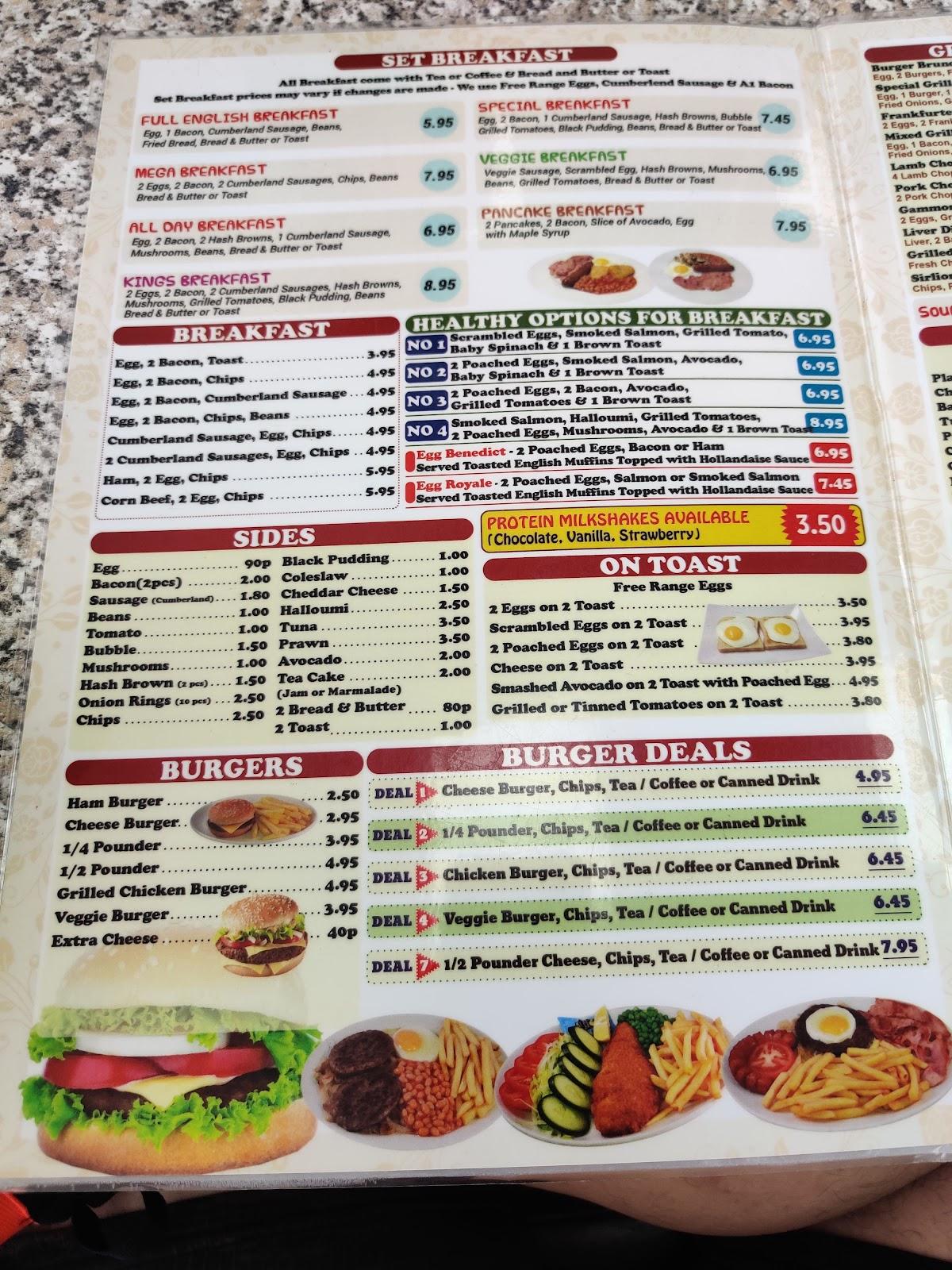 Menu At Kings Diner Cafe Gravesend