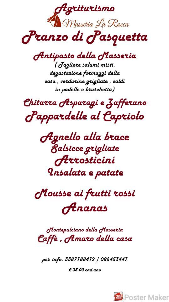 Menu di Masseria La Rocca 