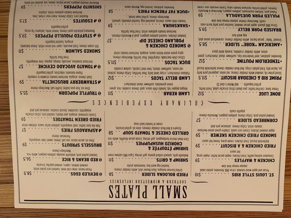 Menu at Bourbon & Baker pub & bar, Manhattan