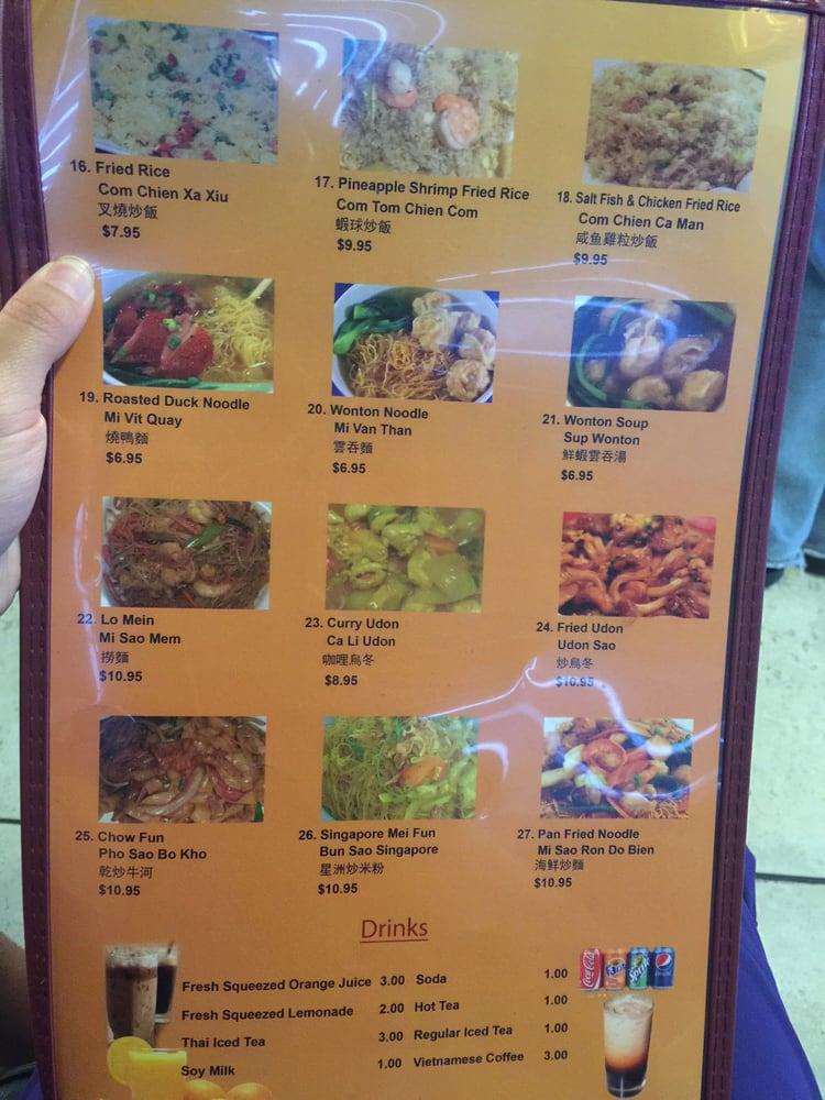 Menu at Hong Minh Restaurant, Harvey, 8th St