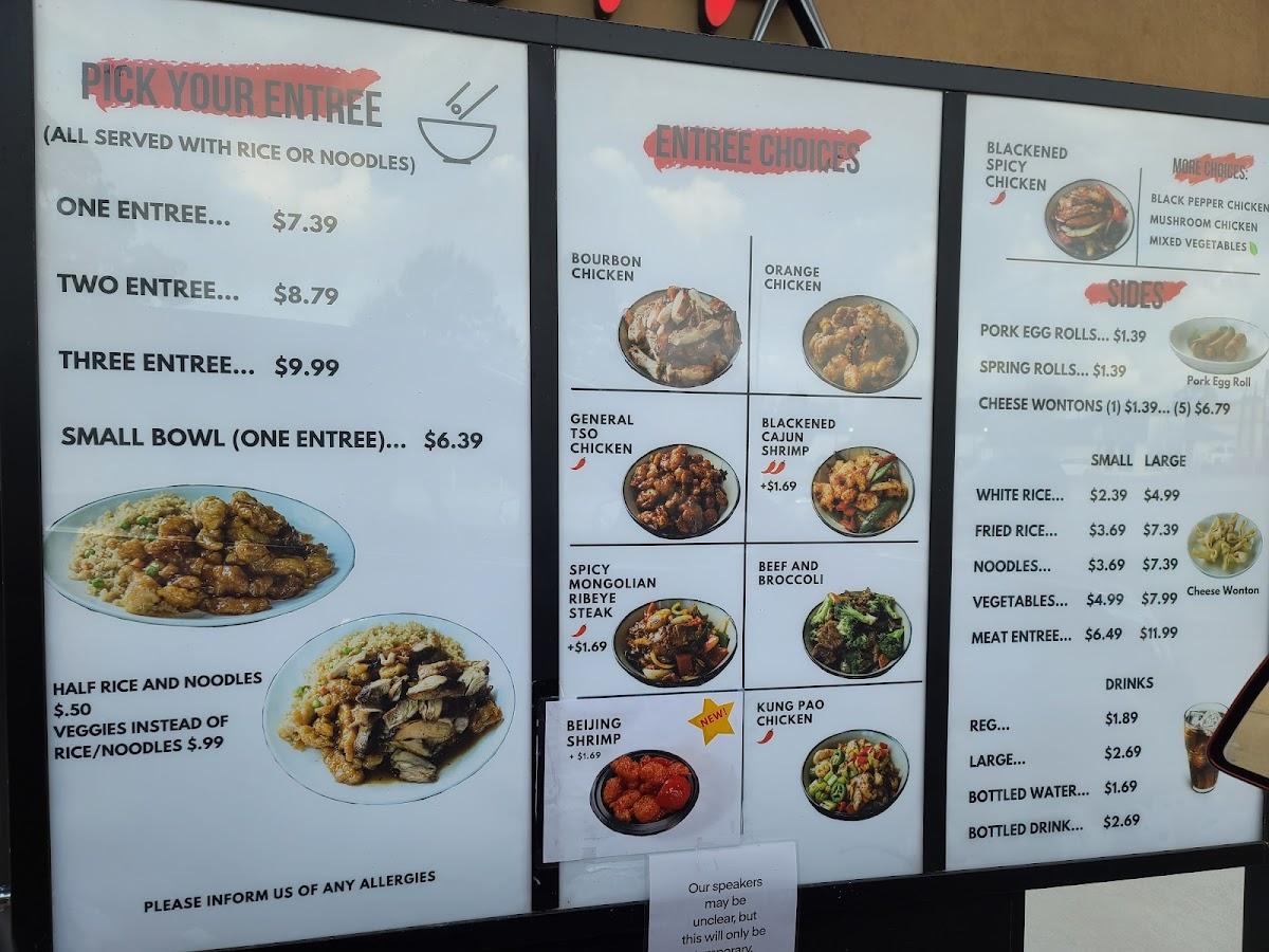 Menu at Chopstix restaurant, Angleton