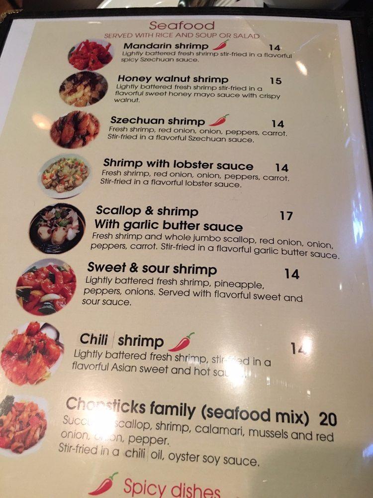 Menu at Chopsticks restaurant, Incline Village