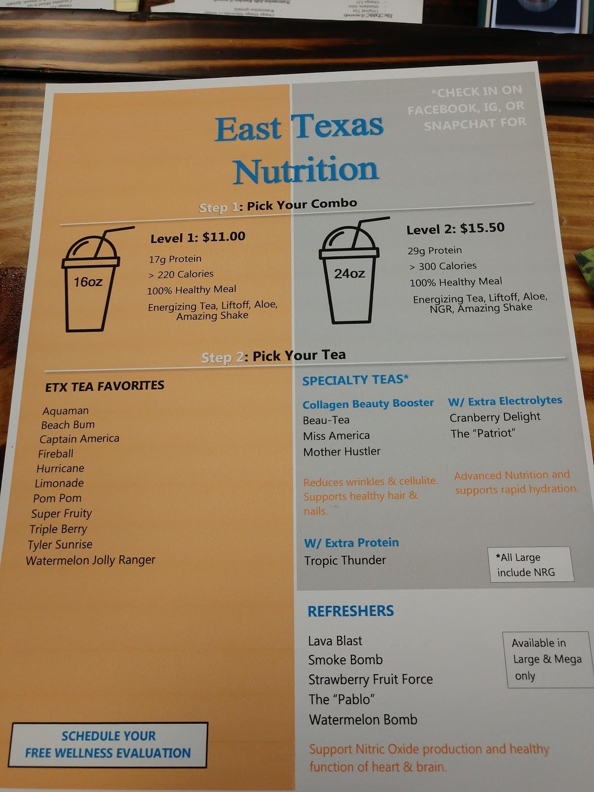 R2a3 ETX East Texas Nutrition Menu 