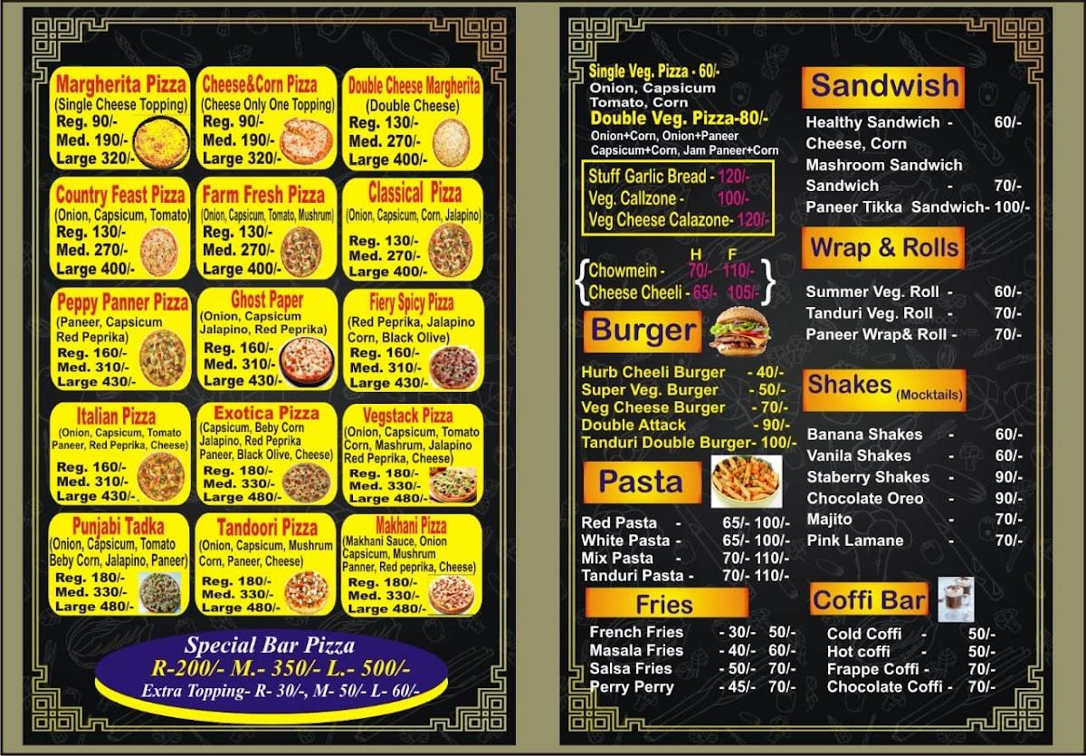 benjamins pizza kitchen and bar menu