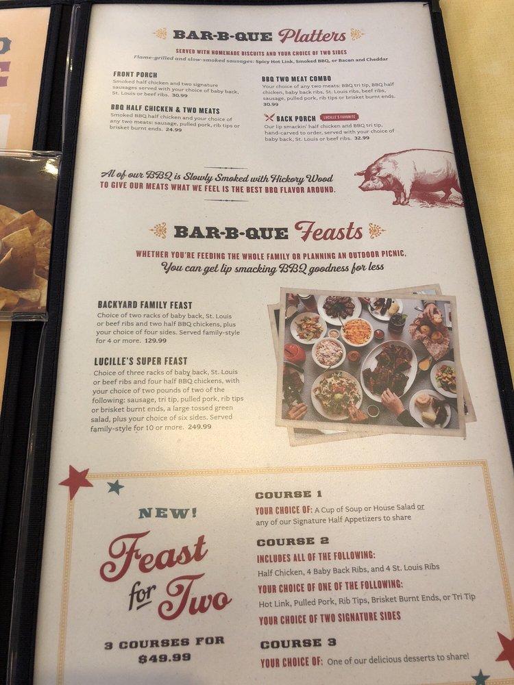 Menu at Lucille's Smokehouse BarBQue, Henderson, 2245 Village Walk Dr