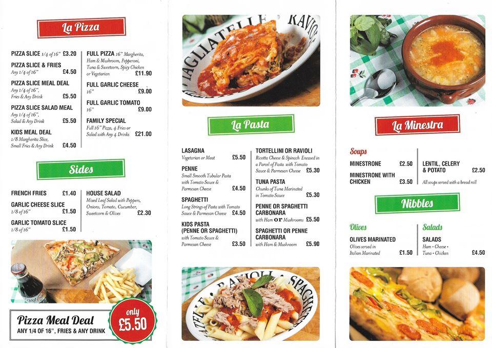 Menu at Pizza Pieces Ltd pizzeria, Bradford, 16 Market St