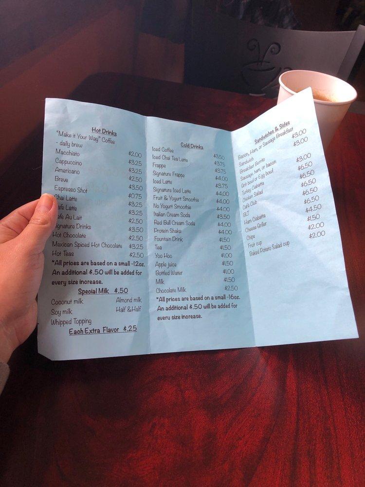 Menu at The Coffee House Cafe, Vicksburg, 203 Holt Collier Dr