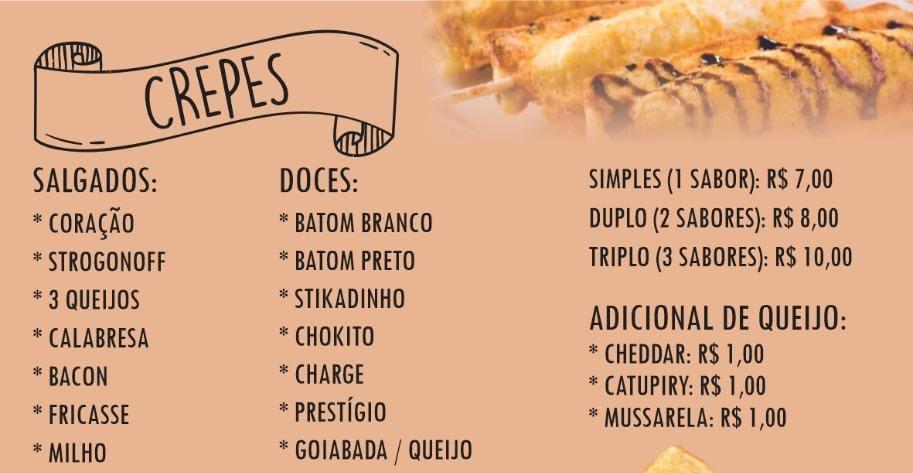 Topzera Açaí ,Crepes e Lanches - Peça Online. Cardápio digital, Preços e  Telefones.