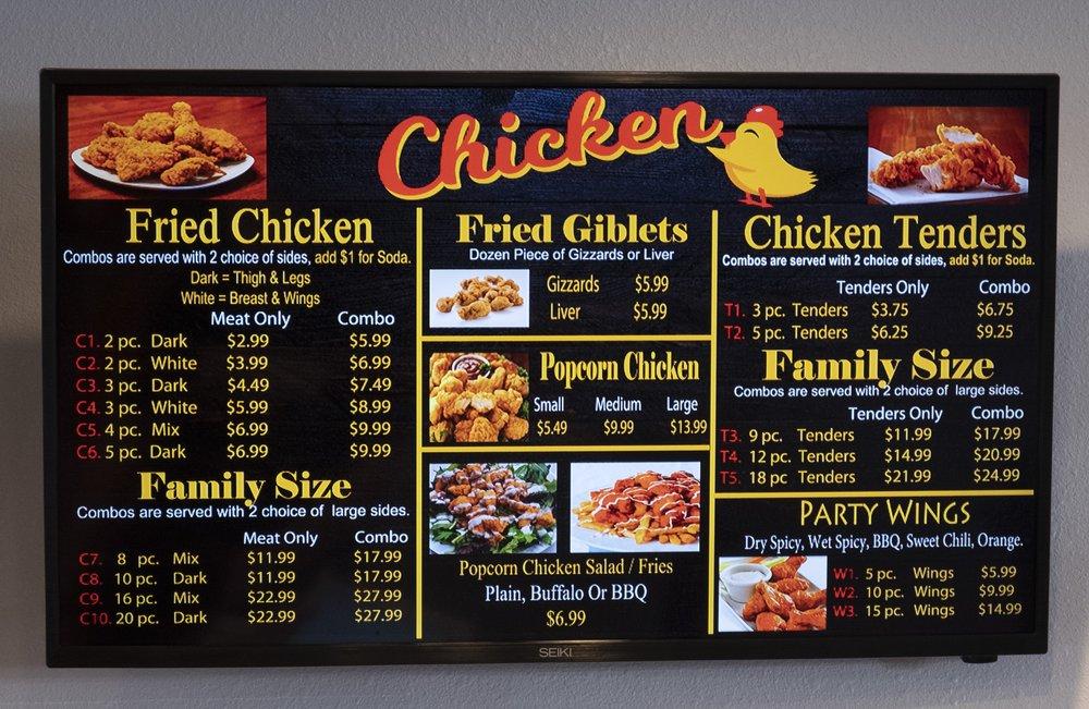 Menu at The Chicken Shop restaurant, Santee