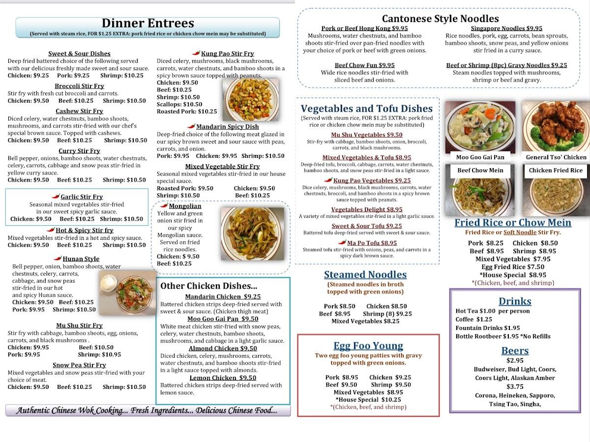 Menu at Golden Ocean Chinese Restaurant, Homedale