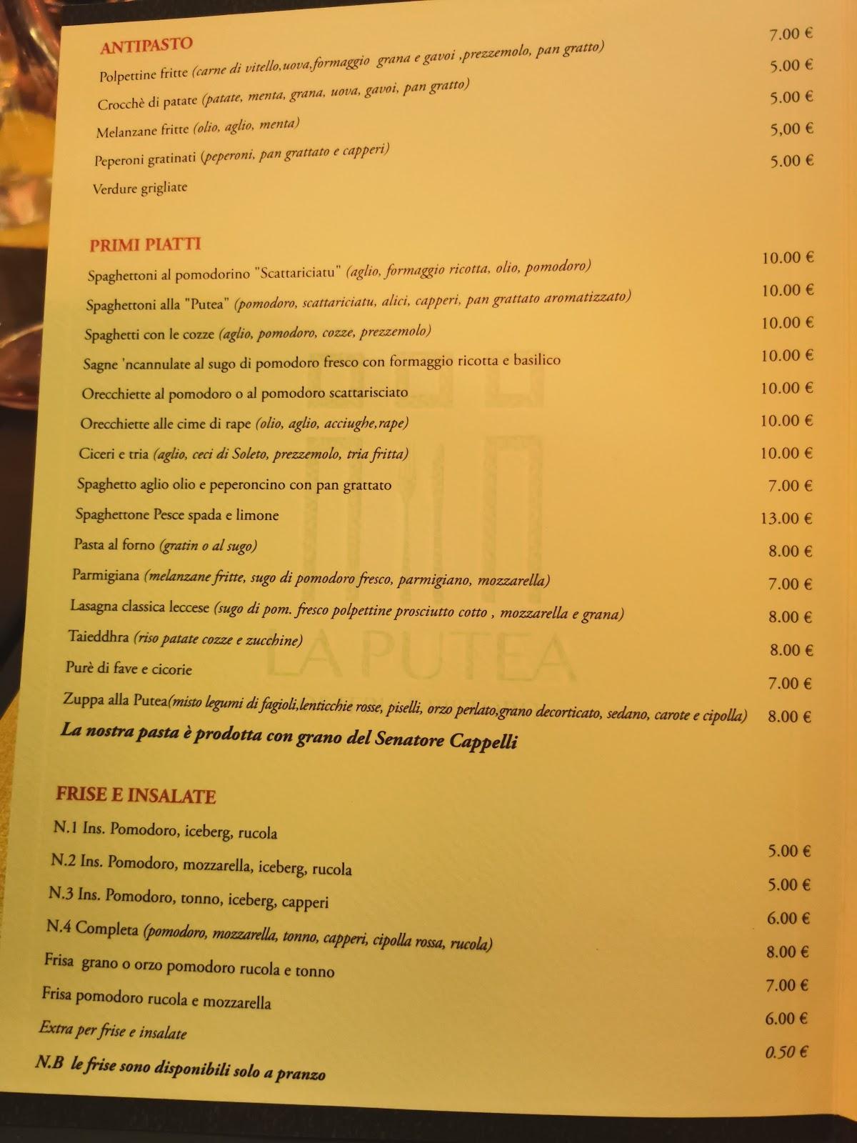 a putea osteria & pizza taranto
