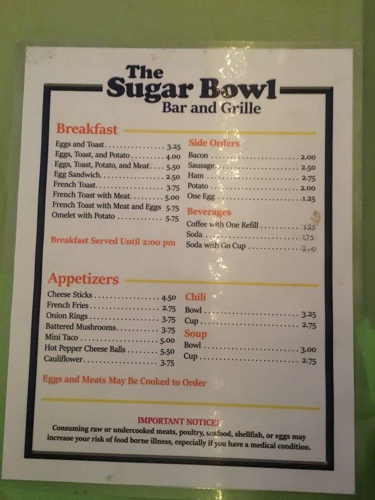 Menu at The SugarBowl Bar & Grille, Kalamazoo