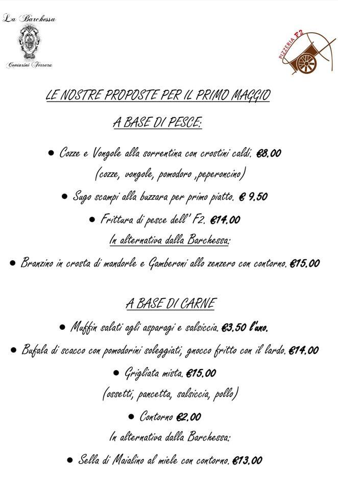 Menu di Barchessa Contarini 