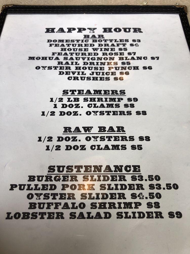 Menu at Henlopen City Oyster House restaurant, Rehoboth Beach