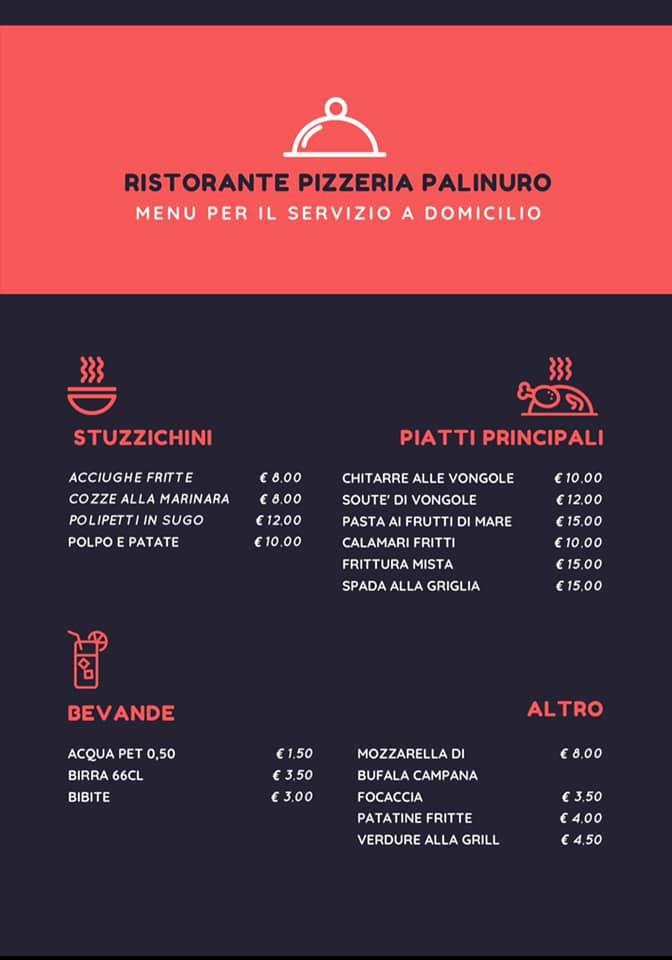 Menu di Palinuro 