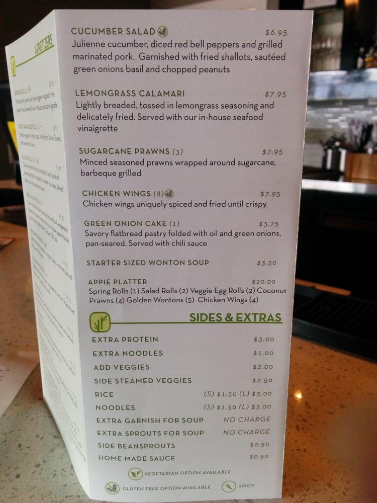 Menu at Bamboo Chopsticks Vietnamese Restaurant, West Kelowna, 2073608