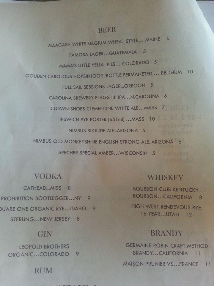 Menu at JUICE by fish thymewine bar, Acworth