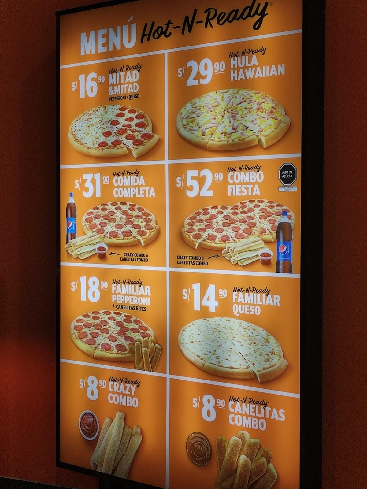 Carta De Pizzería Little Caesars Pizza La Molina La Molina