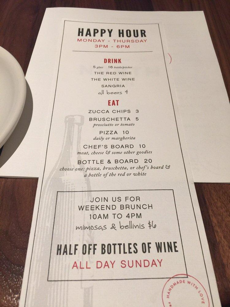 Menu at North Italia pub & bar, Las Vegas