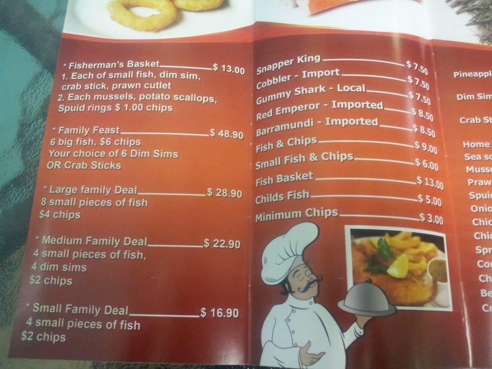 Menu at Jubilee Fish & Chips Takeaway fast food, Cloverdale