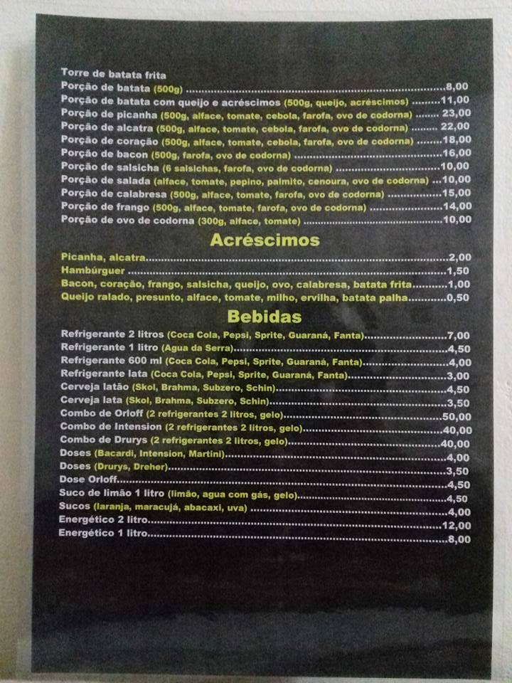 Harger s cardápio