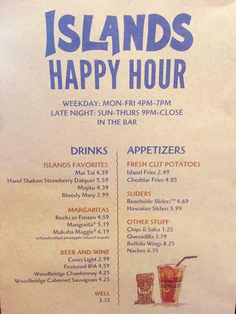 Menu at Islands Restaurant Burbank, Burbank