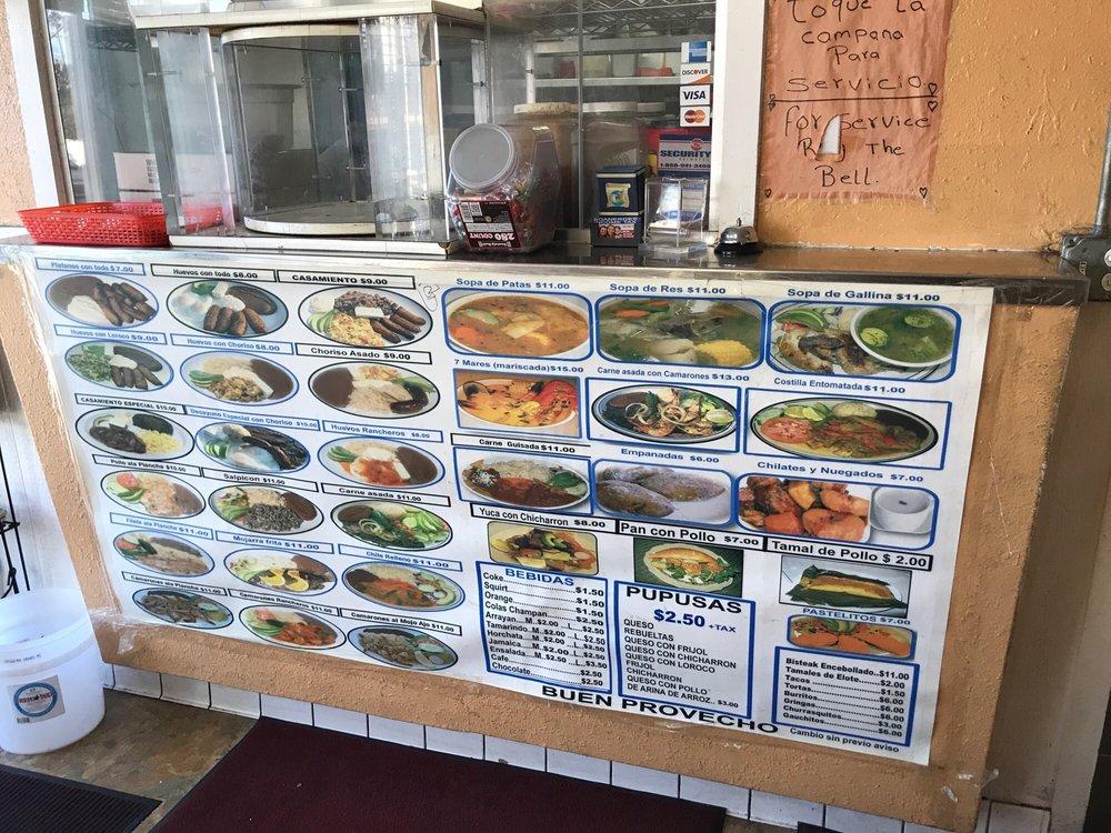 Menu at Restaurante Y Pupuseria El Maná, Los Angeles