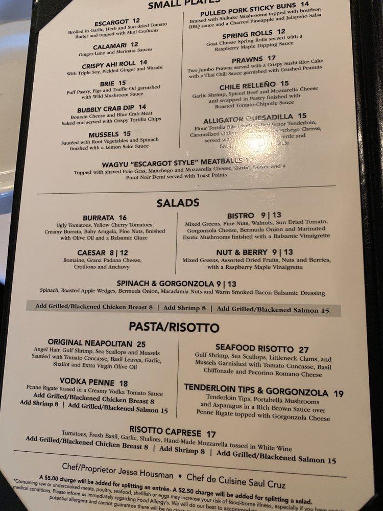 Menu At Bistro 821 Pub & Bar, Naples