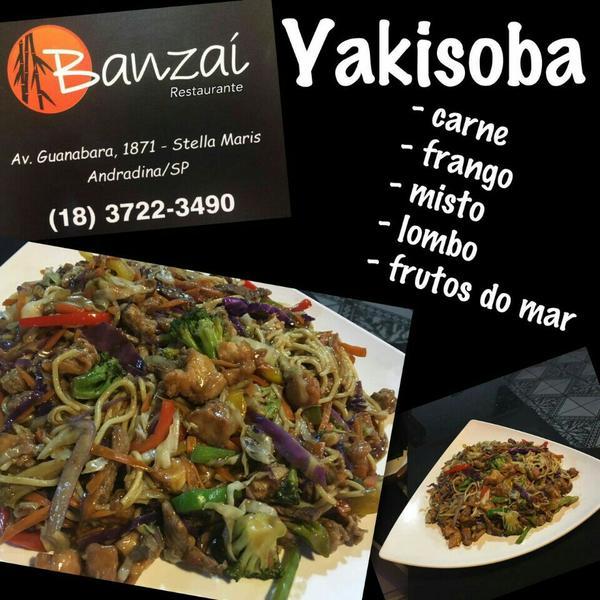 Menu at Banzaí Sushi Bar, Andradina