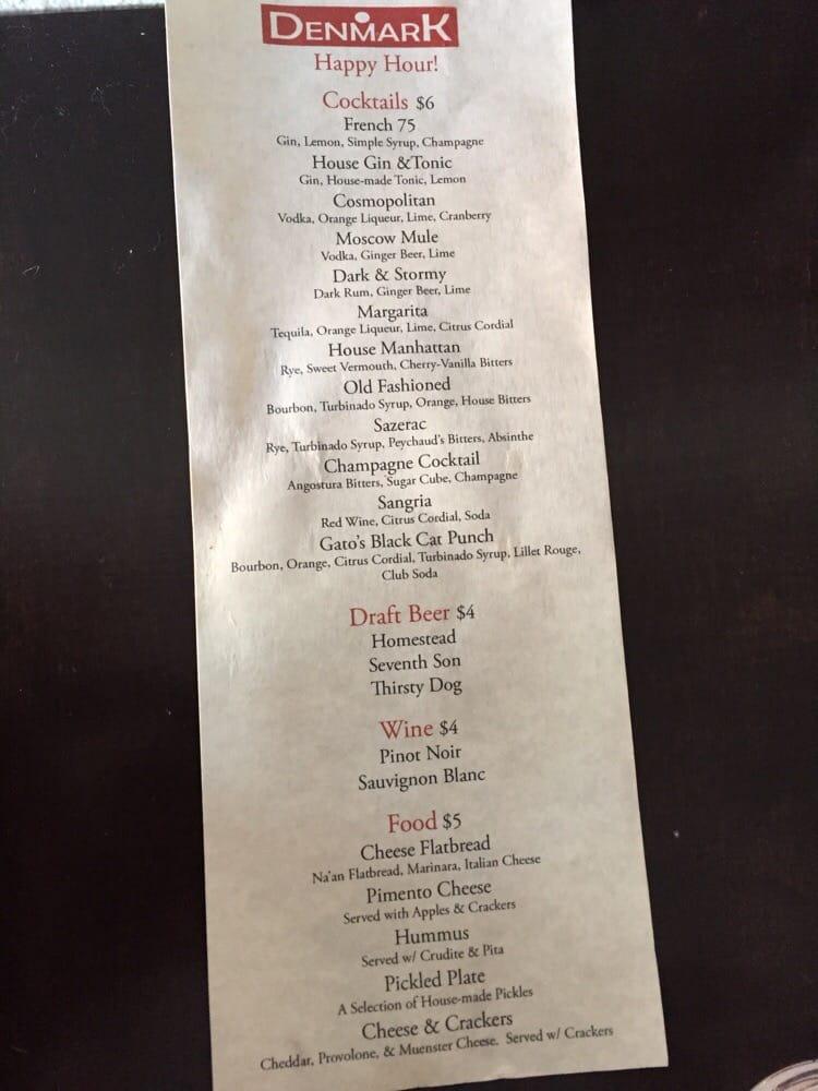 Menu At Denmark Pub Bar Columbus 463 N High St