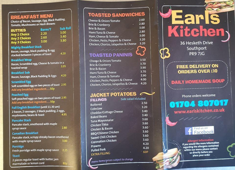 earls kitchen and bar plano menu