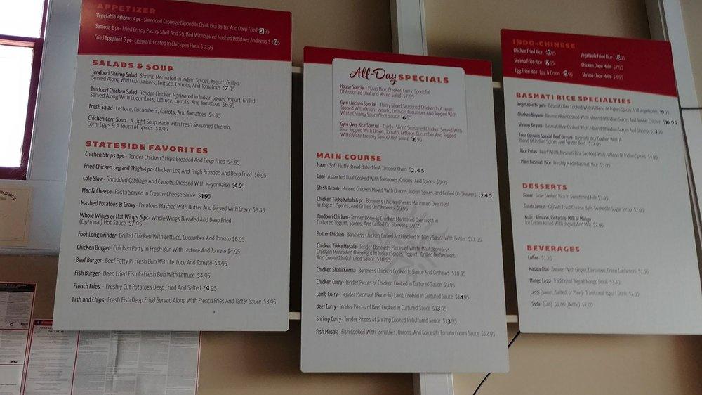 Menu at Four Corners Restaurant, Torrington