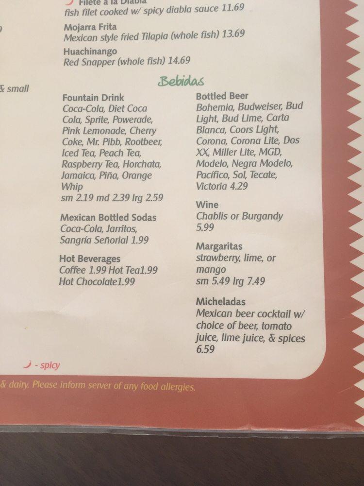 Menu at Chevo's Mexican Restaurant Inc, Apple Valley