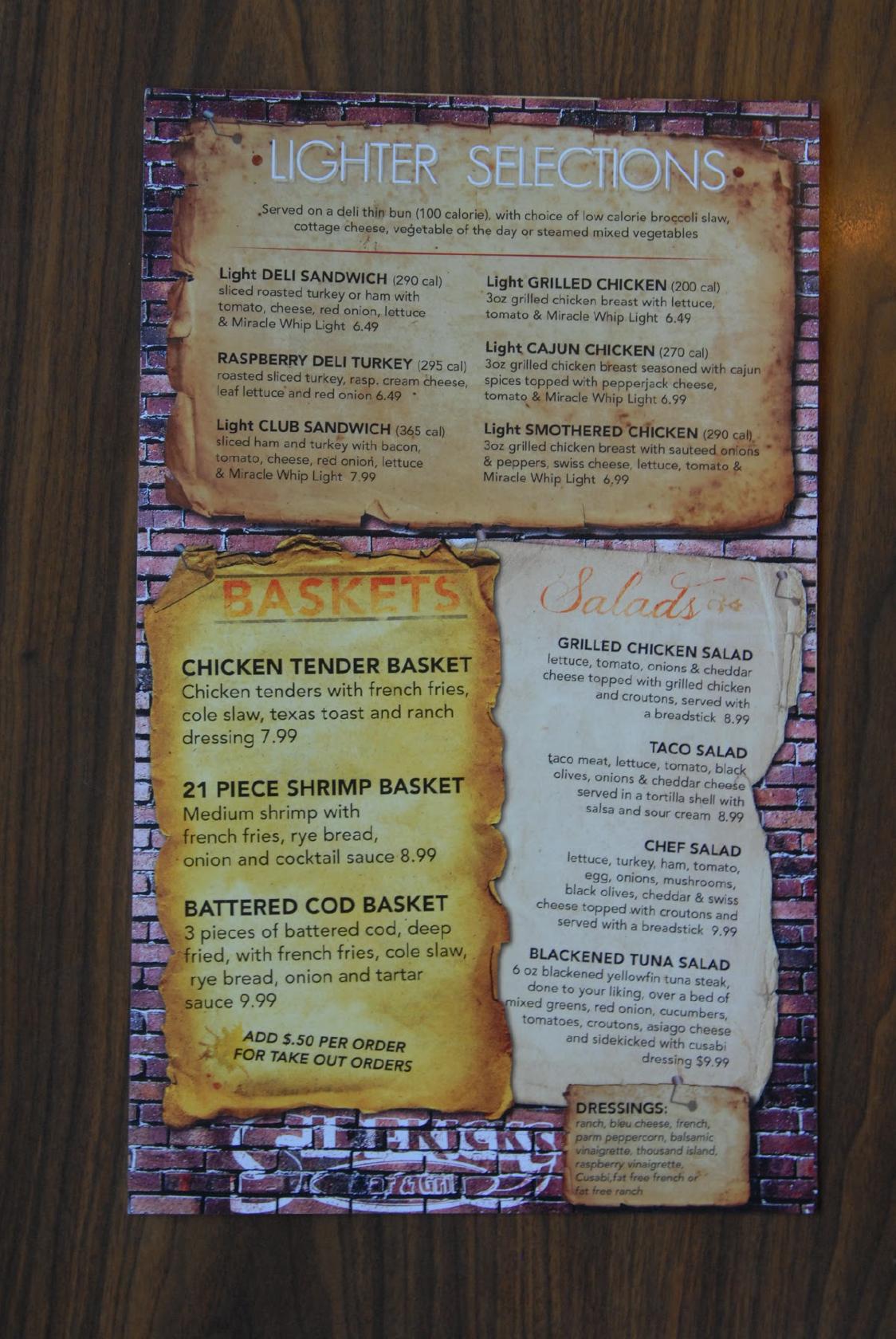 Menu at Sidekicks Bar & Grill, De Pere