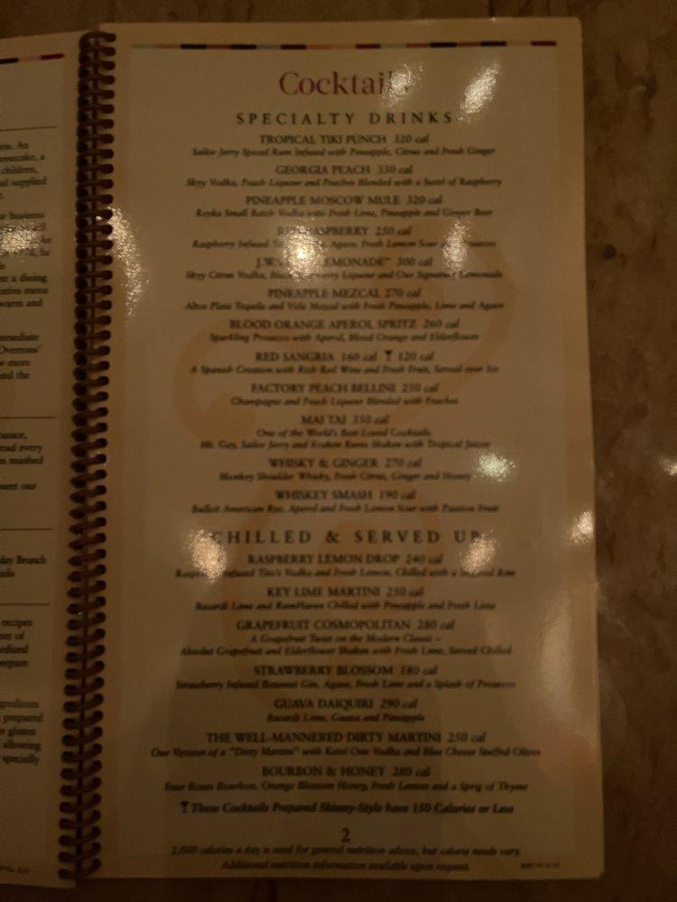Menu at The Cheesecake Factory desserts, Fort Lauderdale, 600 E Las