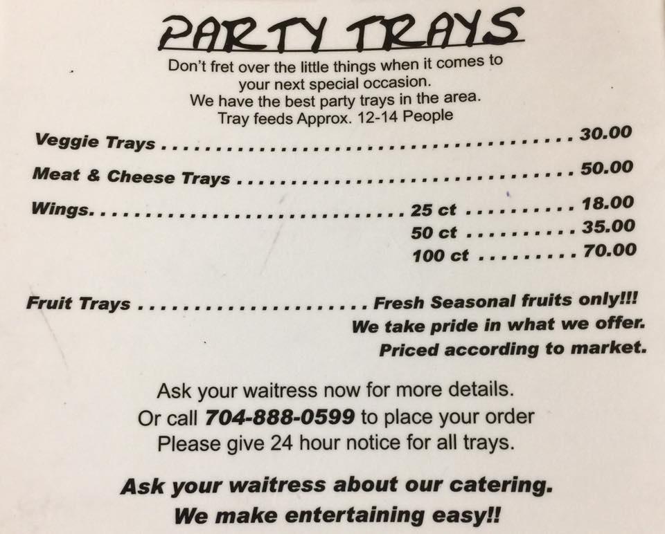 Menu at Wayside Family Restaurant, Stanfield, 101 NC200