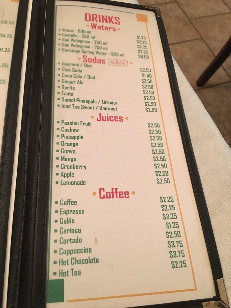 Menu at Brasilia Grill restaurant, Newark
