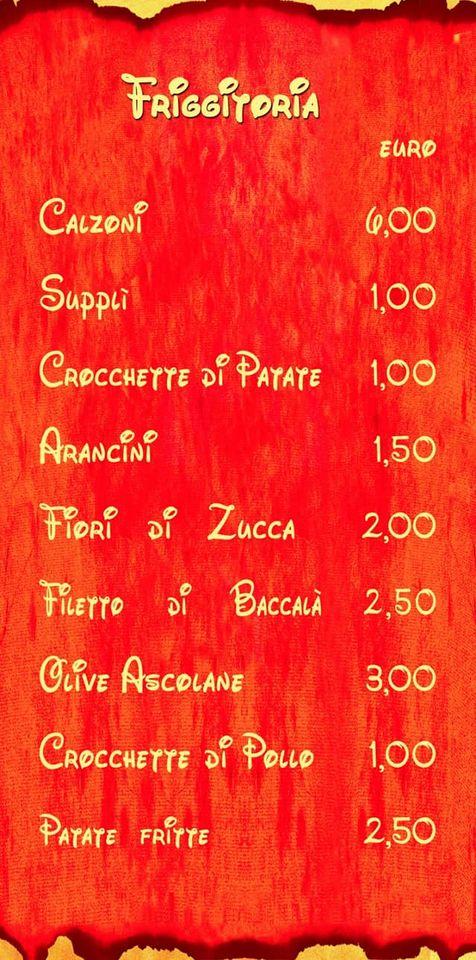 Menu di Thyrus Pizzeria - Friggitoria - Tavola Calda 