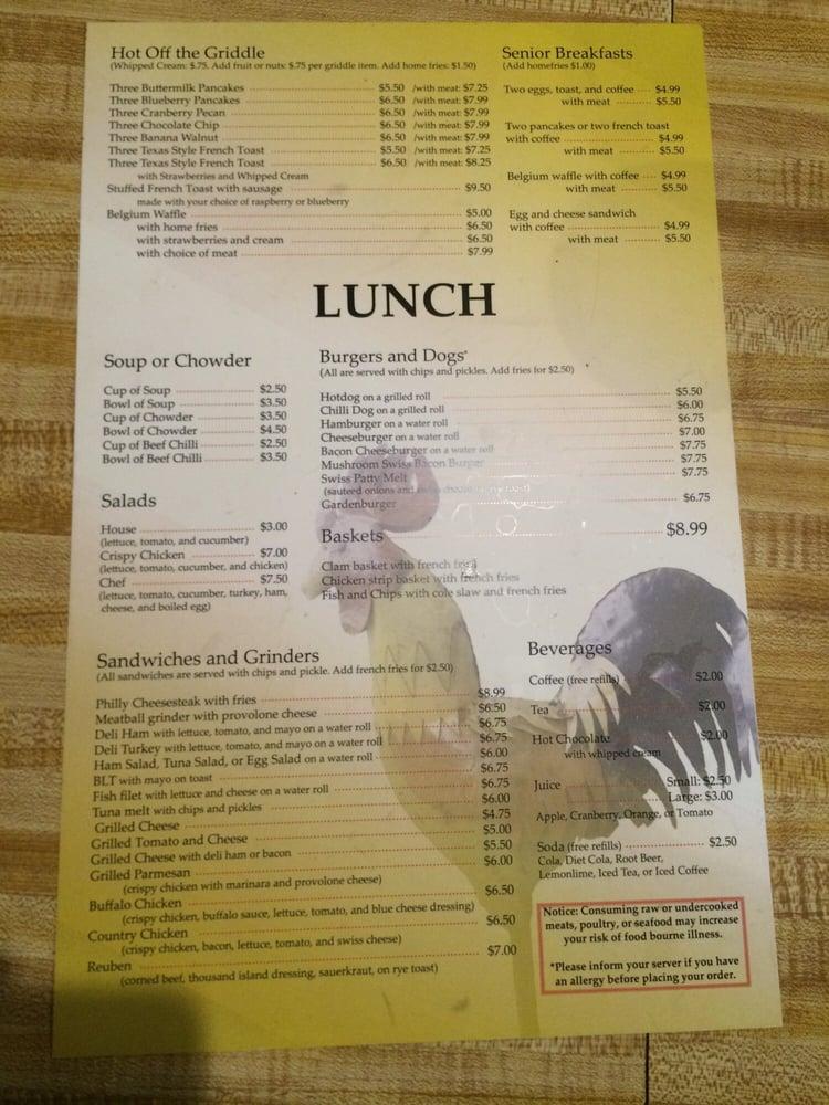 Menu at Yankee Village Restaurant, Westfield