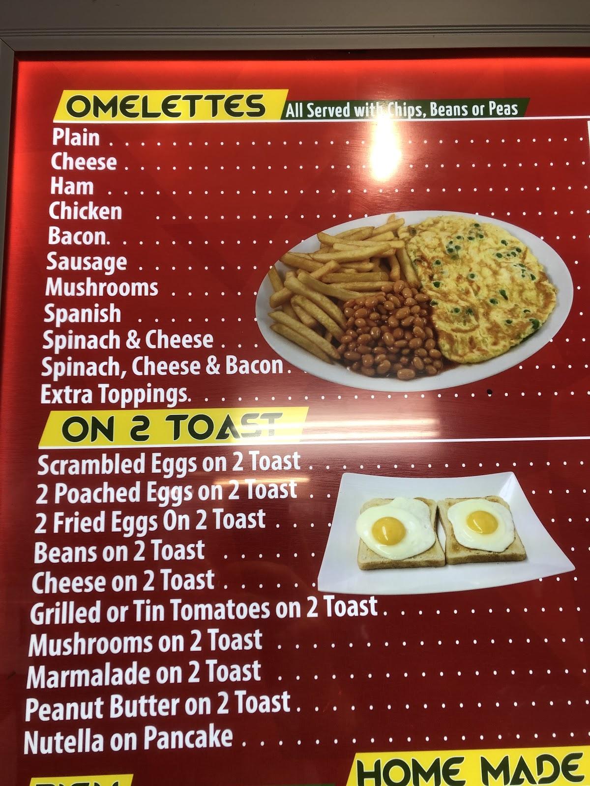 Menu at Biggin Cafe, Biggin Hill