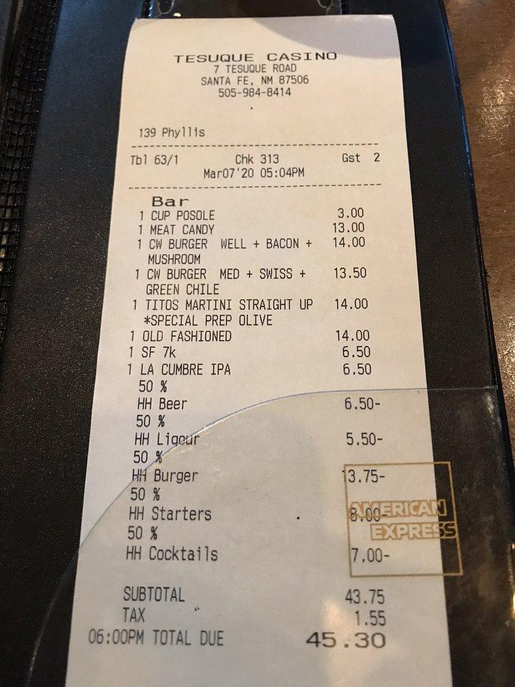 Menu at Cottonwood Kitchen pub & bar, Santa Fe, 7 Tesuque Hill Rd
